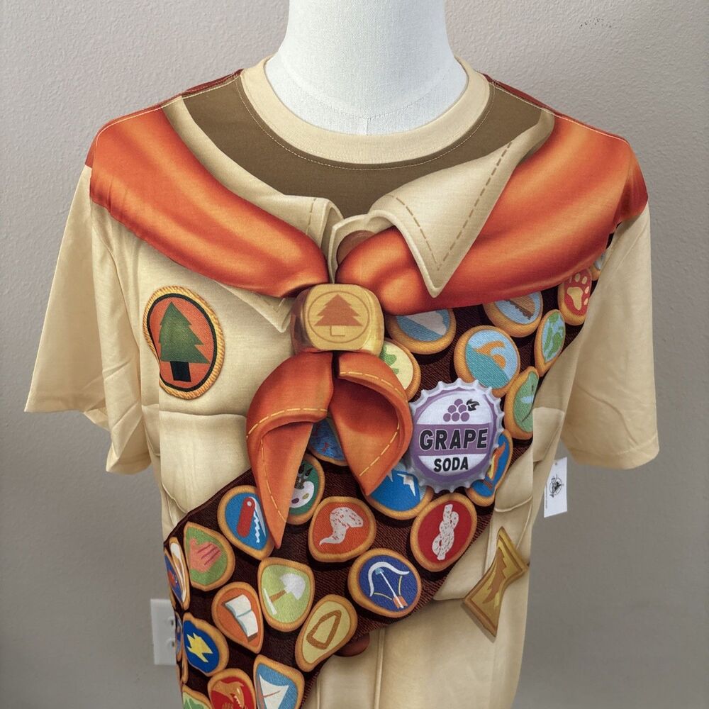 Disney Parks Pixar UP  Russell Wilderness Explorer T-Shirt  Adult Large